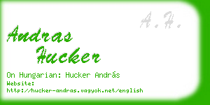 andras hucker business card
